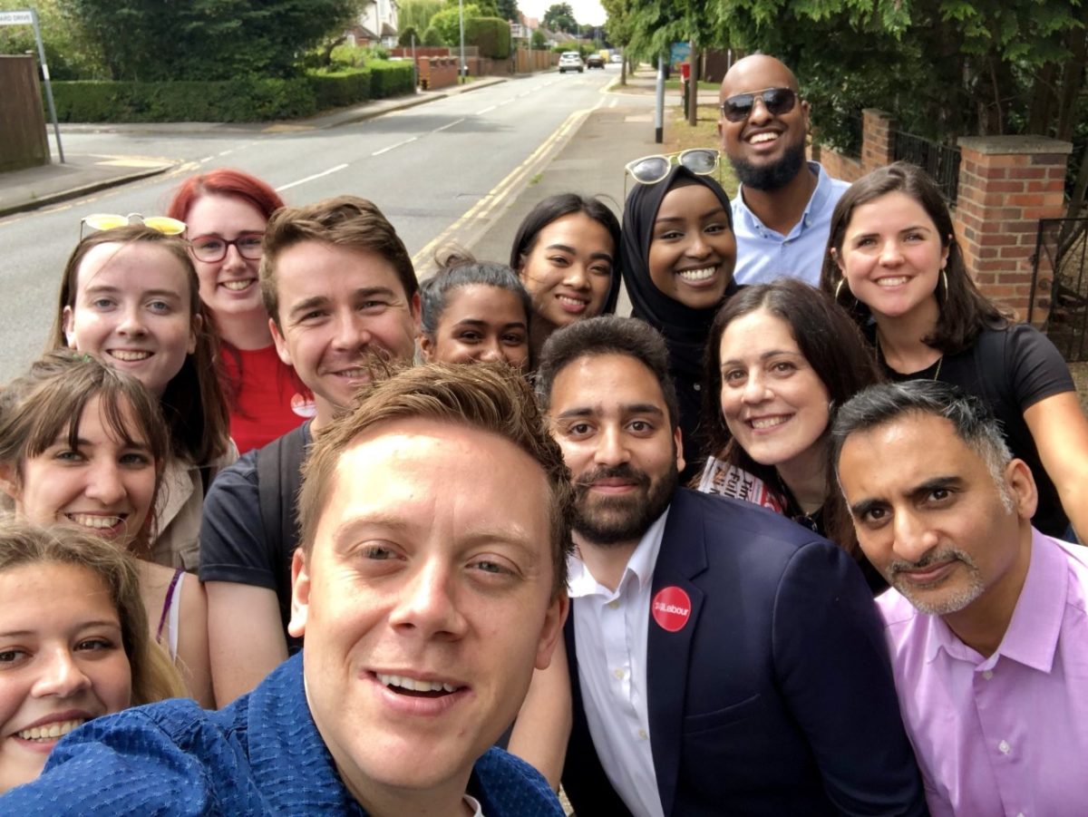Owen Jones joined Ali and Labour campaigners on the doorstep 